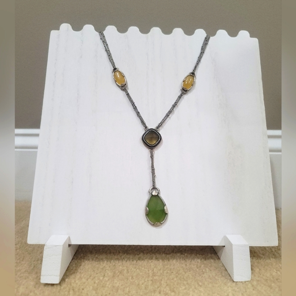 Unique & gorgeous 😍 Sterling silver/glass necklace